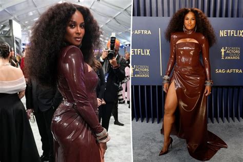 ciara latex|Ciara stuns in latex gown at 2024 SAG Awards red carpet: ‘Let